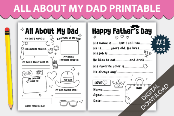 Celebrate Dad: The All About My Dad Coloring Page