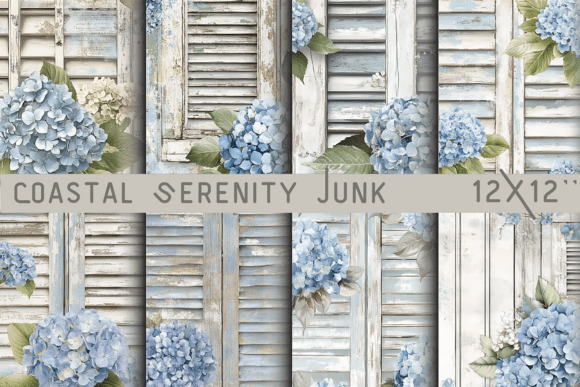 Coastal Serenity Junk Journal Wallpaper: Your Seaside Escape