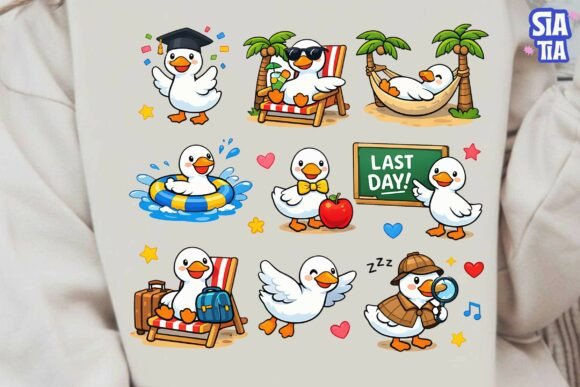 Cute Duck Summer School PNG Clipart: Beyond the Classroom