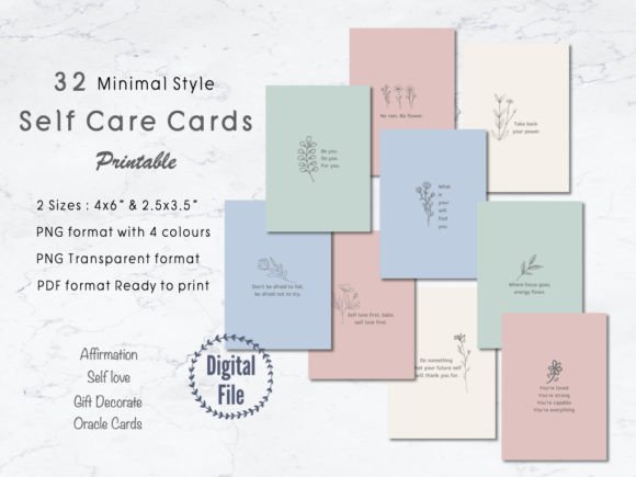 Self Love Quotes Printable Cards Bundle