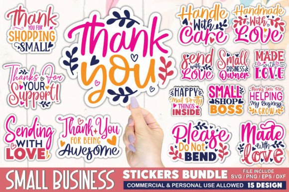Small Business Stickers Bundle: Your Instant Design Toolkit