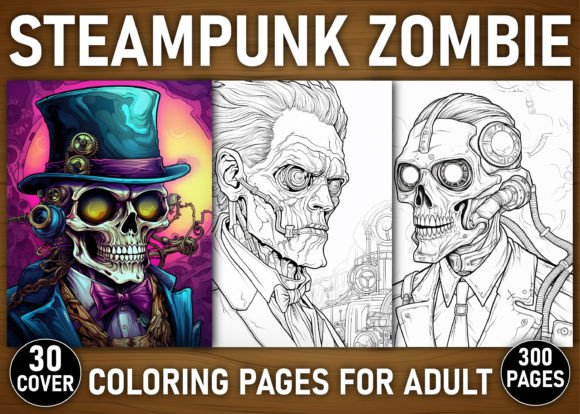 Steampunk Zombie Coloring Pages: Unleash Your Creative Engine