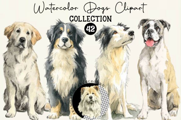 Unleashing Creativity with Watercolor Dogs Clipart